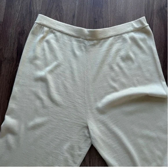 St. John Santana Knit Pull On Elastic Waist Pants NWOT Beige XL - Picture 7 of 10